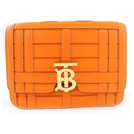 Burberry TB Hardware 2-Way Clutch/Shoulder Bag Orange