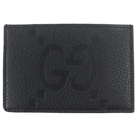 Gucci Leather Card Case in Black Black
