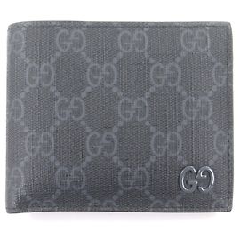 Gucci Bi-Fold Wallet in Gray Khaki Brown Khaki