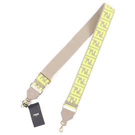 Fendi Zucca Pattern Canvas and Leather Shoulder Strap Brown Yellow