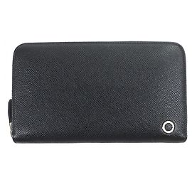 Bulgari Bvlgari Bvlgari Leather Long Wallet Black