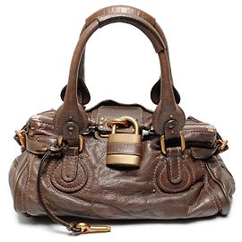 Chloé Paddington Leder Schultertasche Braun