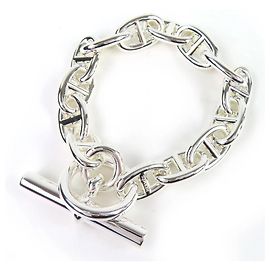 Hermès Hermes Chaine d'Ancre MM Silver Charm Bracelet Silvery