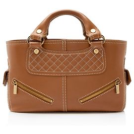 Céline Celine Vintage Leder Biker Boogie Tasche Braun
