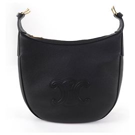 Céline CELINE 11725 Cuir Triomphe Eloise Small Leather Handbag Black