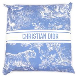 Christian Dior Dioliviera Linen Blend Cushion Blue