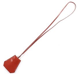 Colar Clochette de couro vintage Hermès Marrom
