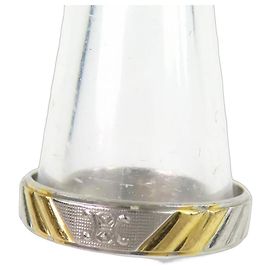 Céline CELINE Vintage Macadam Triomphe Ring Silber Golden