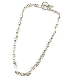 Hermès Hermes Vintage Chaine d'Ancre PM Necklace Silvery