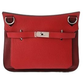 Hermès HERMES Jypsiere 31 Bolso de Hombro Bicolor Roja