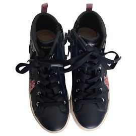 Baskets Geox pour filles Rose Bleu foncé