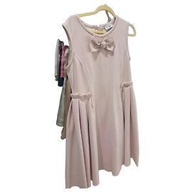 Vestido rosa Monnalisa com laço Rosa