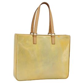 LOUIS VUITTON Sac Tote Columbus Monogram Vernis Gris M91028 LV Auth gh1902 Gris