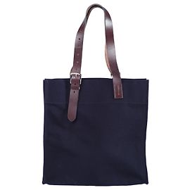 Hermès Toile Etrivière Einkaufstasche Blau