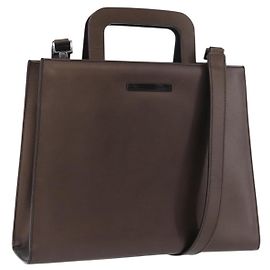 Bolsa de mão em couro GUCCI 2 em 1 Marrom 001 2020 1854 Auth ep13878 Marrom