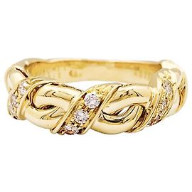 Chaumet Ring, "Braid", yellow gold and diamonds. Other