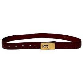 Céline Cinturón de cuero vintage Celine Paris burdeos Burdeos