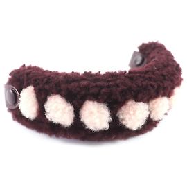 Fendi Peekaboo Leather and Sheepskin Handle Cover Pink Dark red
