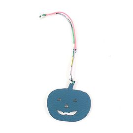 Hermès Petit H Charm Togo Leather Blue Green Pumpkin Blue Green
