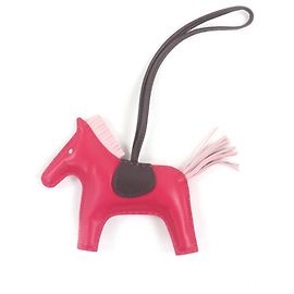 Hermès Rodeo Charm MM in Rose Sakura Pink