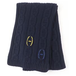 Hermès Hermes Tri-Maille Navy Cashmere Stole Navy blue