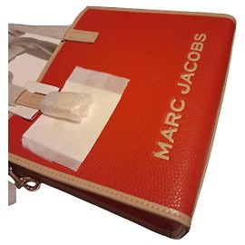 Borsa tote in pelle rossa Marc Jacobs Rosso Beige