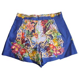 Maje Shorts Stampati Floreali Blu Multicolore