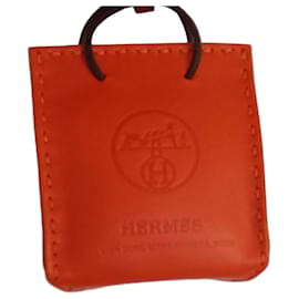 Hermès Taschenanhänger aus Leder Orange Orange