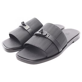 Sandálias de couro com fivela Gabriel Kelly da Hermès Preto