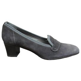 Autre Marque Mocasines de tacón Parlanti Gris Ante Gris