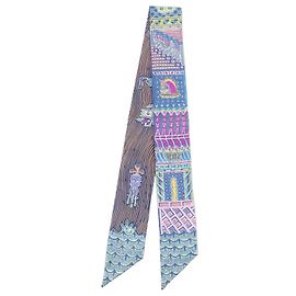 Lenço Quest em Super Seda Twilly da Hermès Multicor