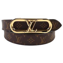 Cinto de couro Monogram Louis Vuitton Preto