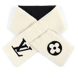 Cachecol de shearling marfim Louis Vuitton Cru