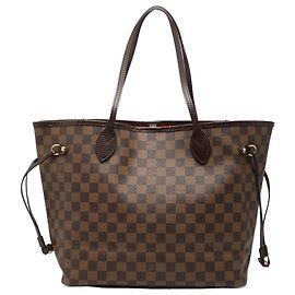 Louis Vuitton Borsa Neverfull MM Damier Ebene Marrone Marrone
