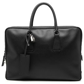 Schwarze Saffiano Aktentasche von Prada Schwarz