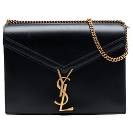 Borsa Monogram Cassandra in pelle di vitello liscia nera Saint Laurent Nero