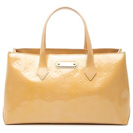 Louis Vuitton Monogram Vernis Wilshire PM Beige Beige