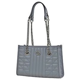 Borsa Tote Piccola Gucci GG Marmont Marrone