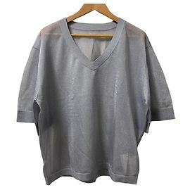 Autre Marque CLANE Transparente V-Ausschnitt Stricktop Braun