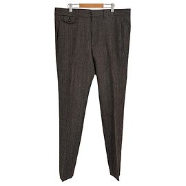 Calças Listradas Gucci Marrom