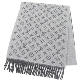 Louis Vuitton Monogram Gradient Cashmere Wool Scarf Brown Black