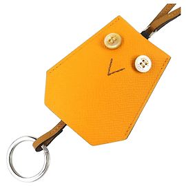 Hermès Colar Clochette Petit H Ybton HERMES Outro Amarelo