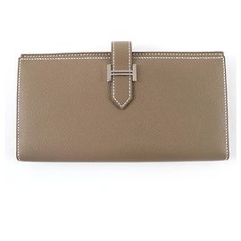 Hermès Portefeuille Long Soufflé Bearn Hermes Taupe