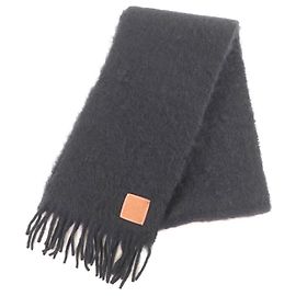 Stola in misto mohair e lana Loewe nera Nero