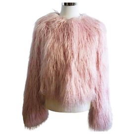 Deslumbrante ecopelagem PINKO rosa com efeito Mongólia, nova Rosa
