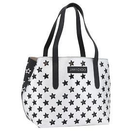 Jimmy Choo Handtasche aus Leder Silber Auth BA11635A Silber