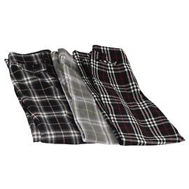 Pantalones Burberrys Burberry Nova Check de algodón 3 piezas Negro Gris Auth am10877 Castaño Negro