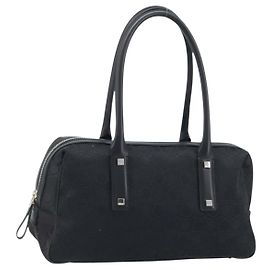 Borsa a mano Salvatore Ferragamo in tela nera e argento Auth BA11576 Nero Argento