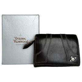 Vintage Vivienne Westwood Leather Wallet Black Brown