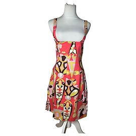 Vestido Abstracto Vintage Emilio Pucci Multicolor